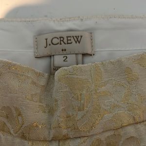 J. Crew Gold Filigree Floral Chino Shorts